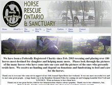Tablet Screenshot of horserescueontario.org